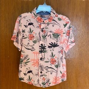 Cat & Jack Tropical Button-Down Shirt - 5T